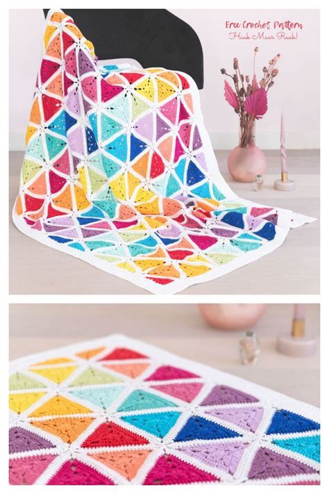 Image result for Crochet Triangle Blanket Pattern