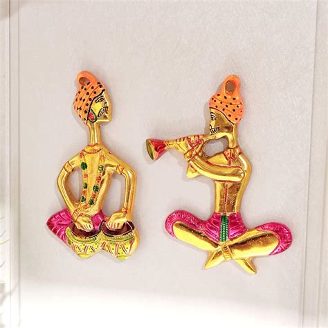Buy Metal Iron Musician Wall Mount Hanging Showpiece, Playing Musical ...