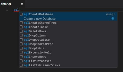 Image result for Mssql Extension for Visual Studio Code