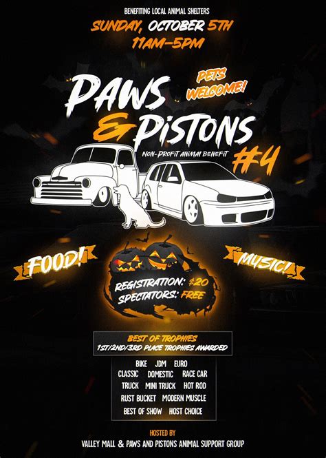 Paws and pistons 4 animal support car show , Valley Mall (17301 Valley ...