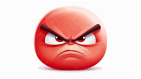 Emoticon Cartoon Face Expressing Anger Jealousy or Madness | Premium AI ...