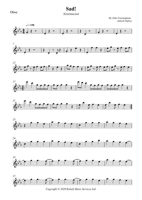 Sad! (arr. Wesley S. SIlva) by XXXTentacion Sheet Music for Oboe Solo at Sheet Music Direct