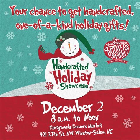 Handcrafted Holiday Showcase, WS Fairgrounds Farmers Market, Rural Hall ...