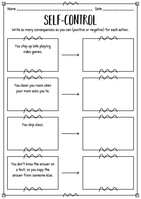 Self Control Free Printable