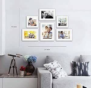 Art Street Super-Duper Set Of 6 White Individual Wall Photo Frames ...
