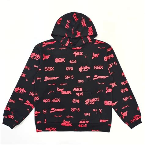 Sp5der Sex AOP Hoodie Black - Unmatched Kicks