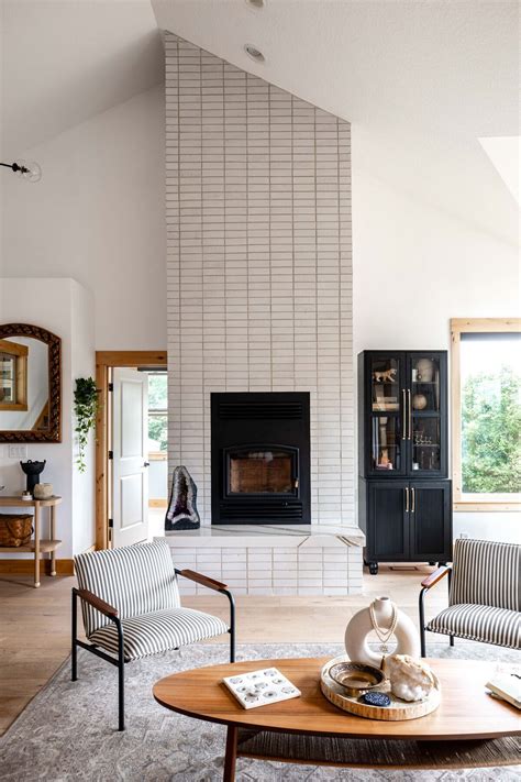 Floor To Ceiling White Tile Fireplace Flooring Designs 12 Tile Ideas