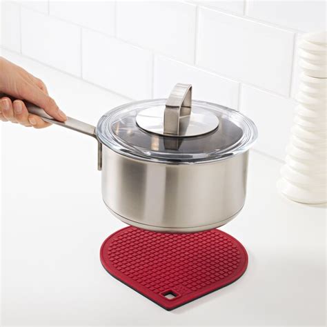 IKEA 365+ GUNSTIG pot stand, magnetic, red/dark grey - IKEA