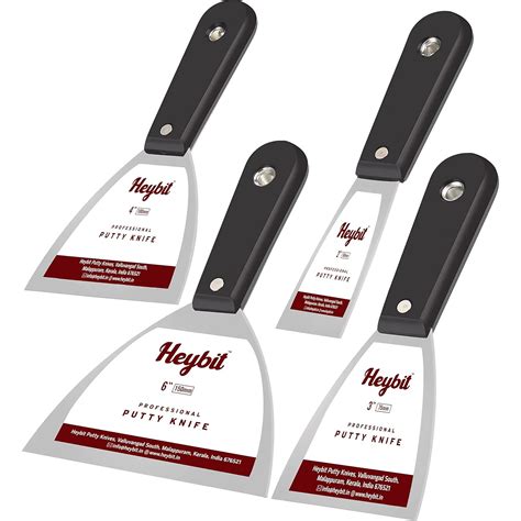 Heybit Putty Taping Drywall Scrapers for Home DIY Tools, 2, 3, 4 and 6 ...
