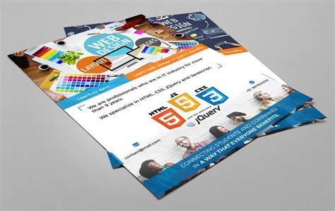 Design Leaflet For Web Design Training With HTML, CSS, jQuery ...