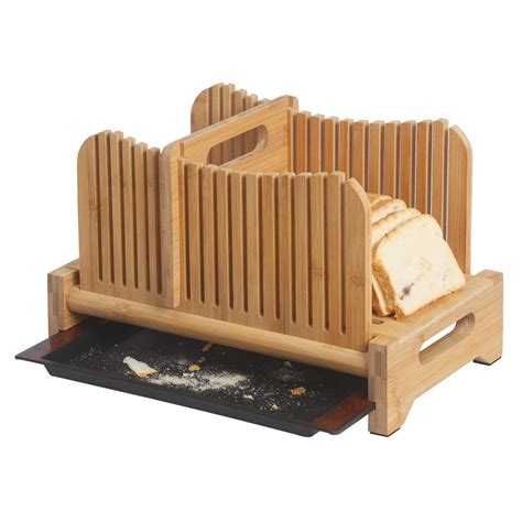 Nazareth Fair Trade Bamboo Bread Board - Adjustable 3 Slice Thickness ...