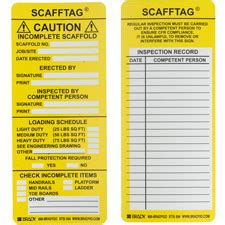 SCAFFTAG Inserts - Brady Part: SCAF-STSI594 | Brady | BradyIndia.co.in
