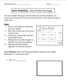 Image result for Area Model Math 3rd