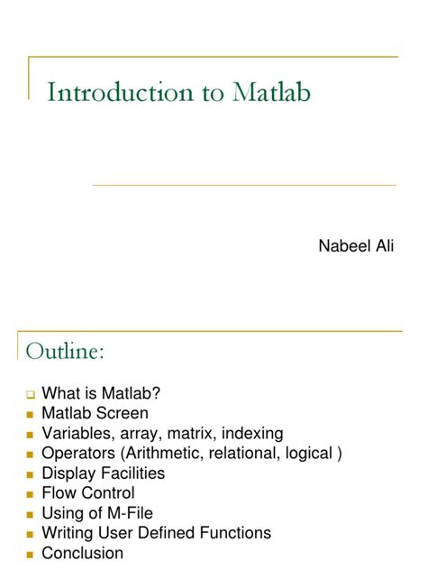 Introduction of the MATLAB Software English 的图像结果