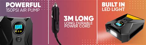 GoMechanic Digital Tyre Inflator for Car - 150 psi, 12V DC Portable Air ...