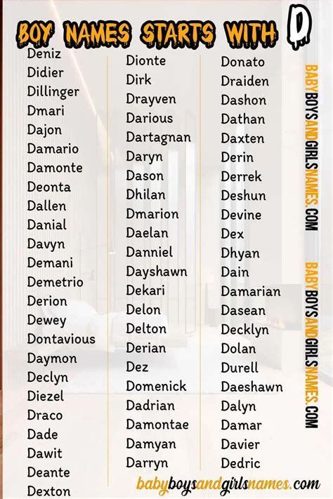 Fantastic Boy Names Starting with D