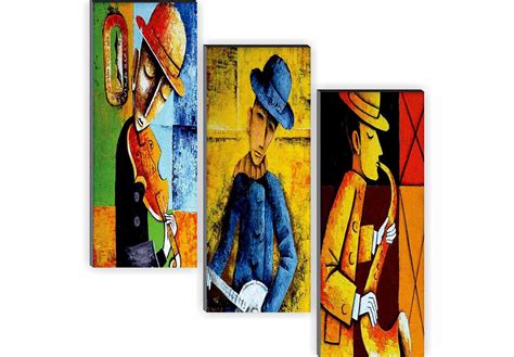 SAF paintings Modern Art 6MM MDF Framed Set of 3 Digital Reprint 15 ...