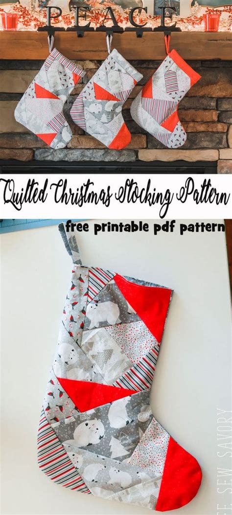 Image result for Free Quilt Stocking Pattern