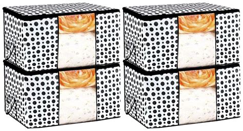 Kuber Industries Polka Dots Design Non Woven 4 Pieces Underbed Storage ...