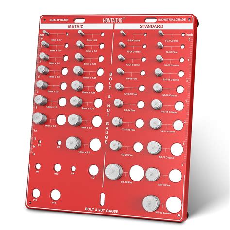 42 Nut and Bolt Thread Checker Standard and Metric,Bolt Size and Thread ...