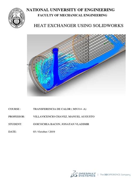 SolidWorks Flow Simulation Heat Exchanger 的图像结果