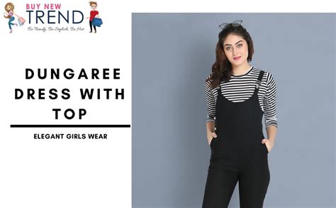 Buy DIMPY GARMENTS Cotton Blend Striped Maxi Women's Dungaree Dress ...