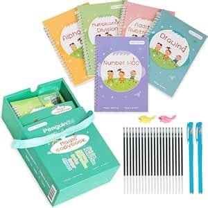 Buy Kidology Sank Magic Practice Copybook, (5 Book + 20 Magic Ink + 2 ...