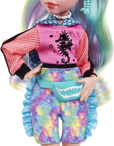 Buy Monster High Doll, Lagoona Blue with Pet Piranha, Colorful Streaked ...