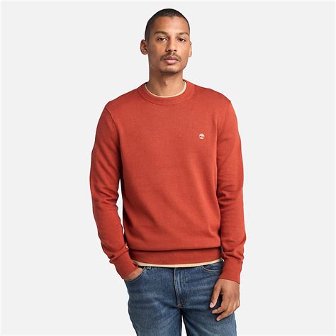 Williams River Cotton Yarn Dyed Jumper for Men in Red