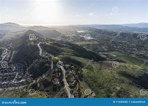 Thousand Oaks and Santa Rosa Valley California Aerial Stock Image ...
