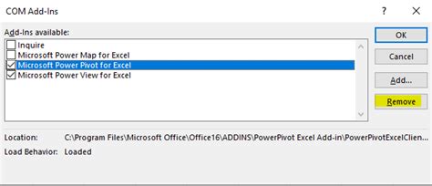 Image result for How to Remove Excel Add-In Fred