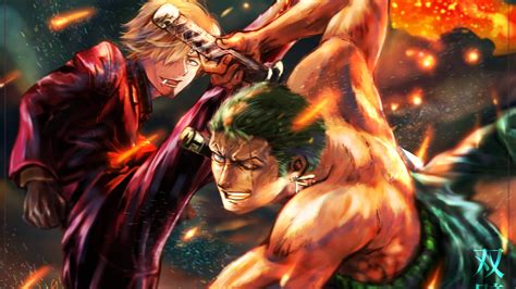 One Piece Roronoa Zoro Sanji Fighting 4K HD Anime Wallpapers | HD ...