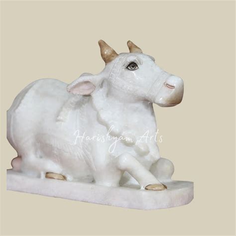 Marble Nandi Statues