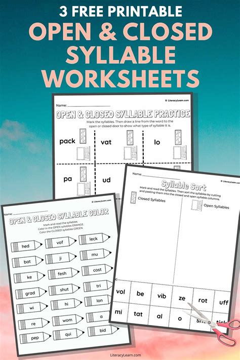 Image result for Closed Syllables Examples Worksheet