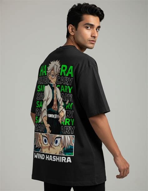 Demon Slayer Sanemi Shinazugawa Oversized T-Shirt | Teeyatra | Anime ...