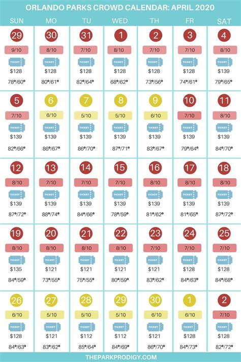 Crowd Calendar Orlando Parks - Printable Calendars AT A GLANCE