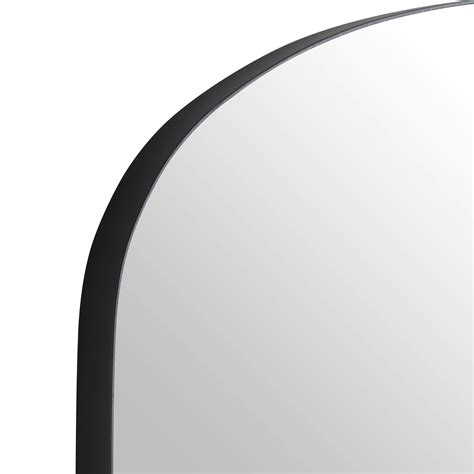Emmy Extra-Large Black Arch Floor Mirror 180 x 100 cm | daals
