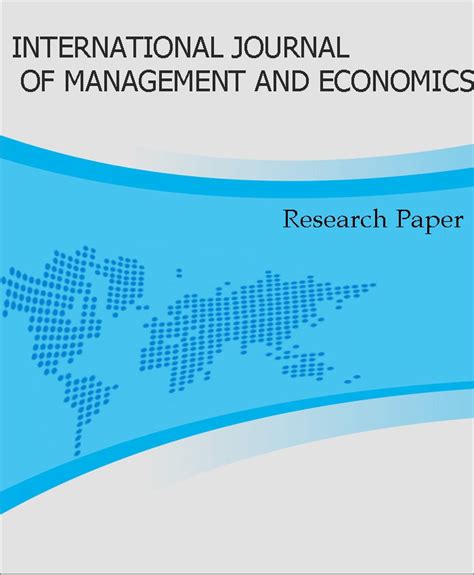 Research Paper | International Journal Of Management And Economics