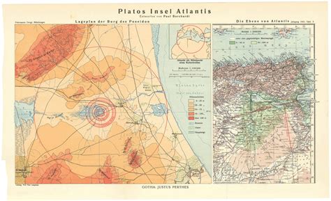 Paul Borchardt locates Atlantis in Tunisia - Rare & Antique Maps