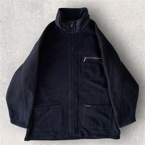 eddie bauer "zip type" fleece chore coat 90s | focus