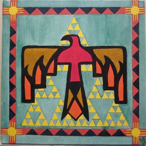 Native American Thunderbird Painting Majestic Thunderbird Native