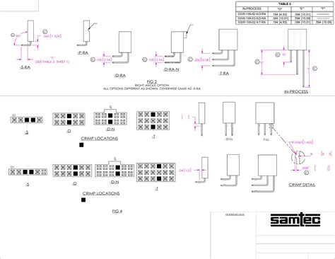 SSW Series Drawing(Thru Hole) by Samtec Inc. Datasheet | DigiKey