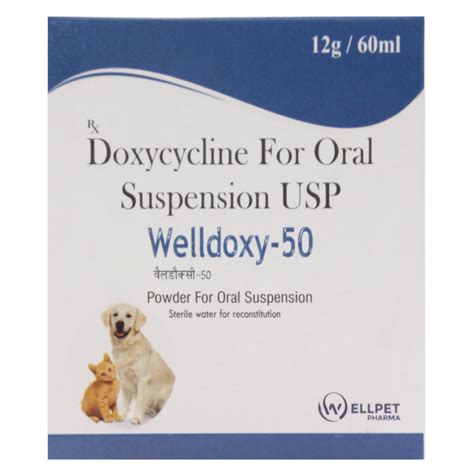 Buy Wellpet Welldoxy 50 Syrup (Doxycycline) Antibiotic Solution for ...
