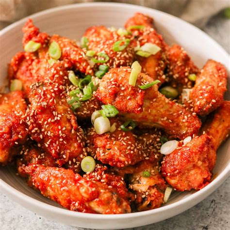 Air Fryer Korean Fried Chicken Recipe (Yangnyeom Chicken)