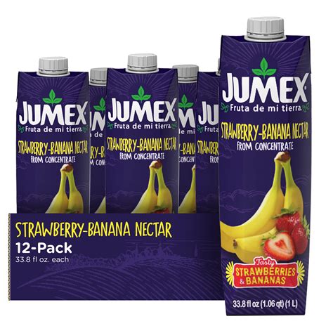 Buy Jumex Strawberry-Banana Nectar | 100% Recyclable Tetra Pak Box | 33 ...