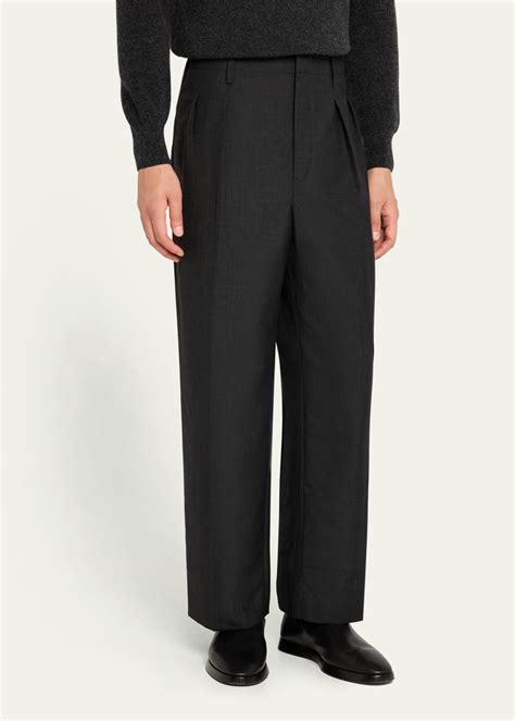LEMAIRE Men's Double-Pleated Pants - Bergdorf Goodman