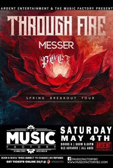 THROUGH FIRE wsg: Messer at The Music Factory | Battle Creek, MI, The ...