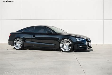Standing Out and Blending In: Black Audi S5 on Contrasting Avant Garde Wheels | CARiD.com Gallery