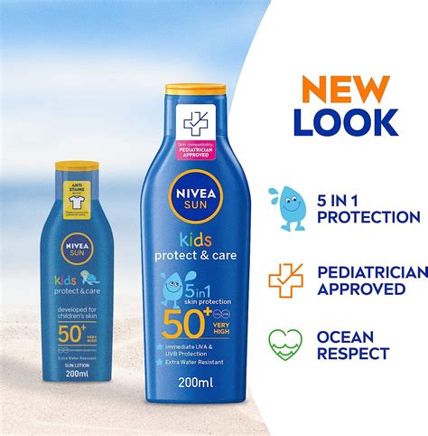 Nivea Sun Children Sun Lotion SPF 50+ | Long-Lasting & Water Resistant ...