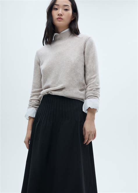 Flared skirt with pleated detail - Women | MANGO USA